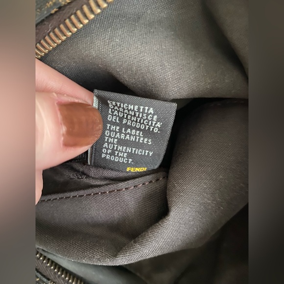 Fendi Bauletto Boston Speedy Pequin Black Golden Brown Crossbody Bag - Picture 13 of 16